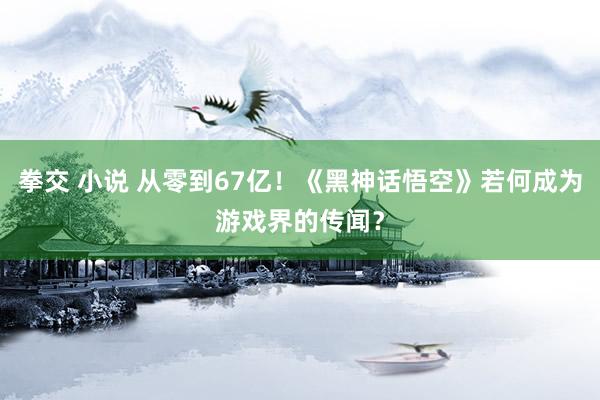 拳交 小说 从零到67亿！《黑神话悟空》若何成为游戏界的传闻？