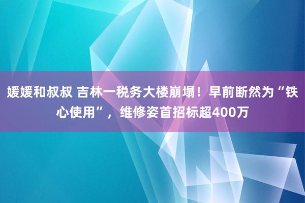 媛媛和叔叔 吉林一税务大楼崩塌！早前断然为“铁心使用”，维修姿首招标超400万