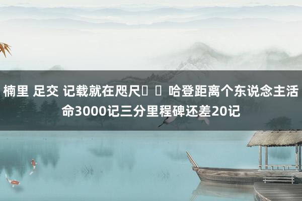 楠里 足交 记载就在咫尺⌛️哈登距离个东说念主活命3000记三分里程碑还差20记