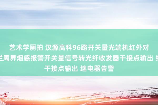 艺术学厕拍 汉源高科96路开关量光端机红外对射电子围栏周界烟感报警开关量信号转光纤收发器干接点输出 继电器告警