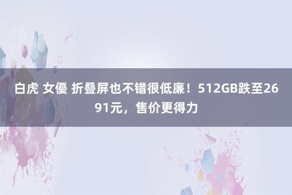 白虎 女優 折叠屏也不错很低廉！512GB跌至2691元，售价更得力