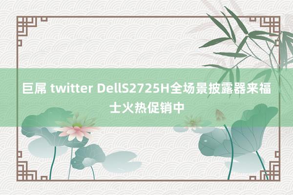 巨屌 twitter DellS2725H全场景披露器来福士火热促销中