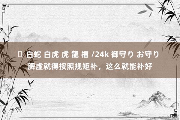 ✨白蛇 白虎 虎 龍 福 /24k 御守り お守り 脾虚就得按照规矩补，这么就能补好