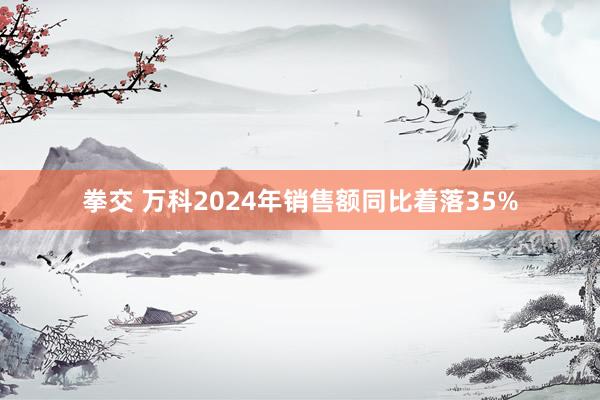 拳交 万科2024年销售额同比着落35%